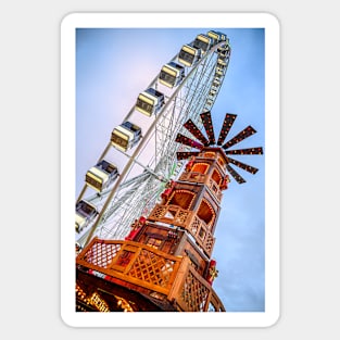 Windmill and Ferris wheel of the Tuileries, Paris Sticker